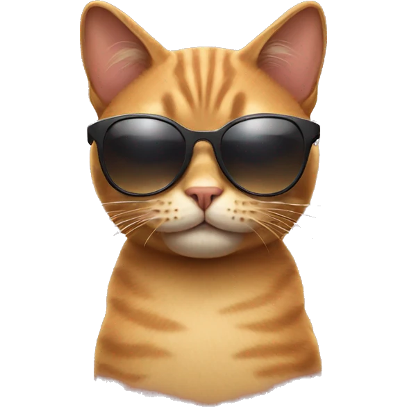 Cat with sunglasses emoji