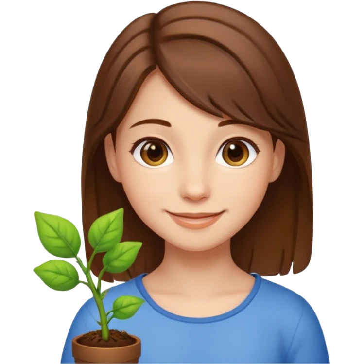 دختری که جوانه جانبی  emoji