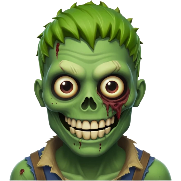 smiling zombie
looks like the husk from fortnite save the world games
zombie skulls emoji