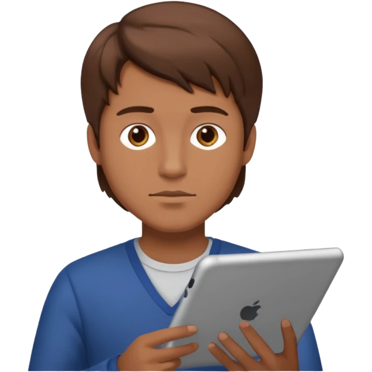 Man drawing on tablet emoji