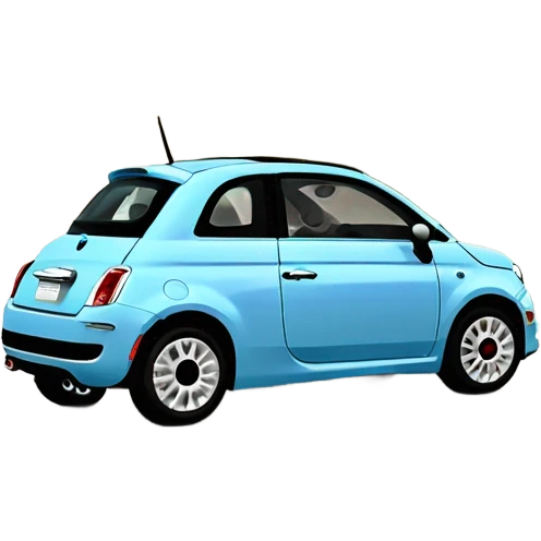 fiat 500 2008 light blue emoji