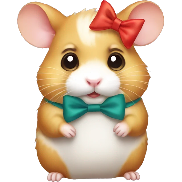 hamster with bow emoji