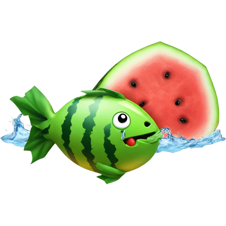 kool aid watermelon and chicken on a fishing  emoji