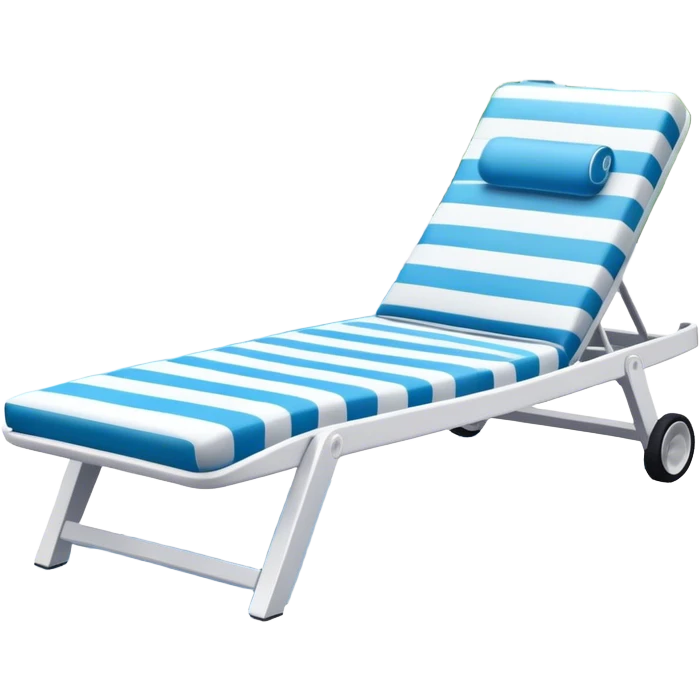 Blue and white pool chaise  emoji