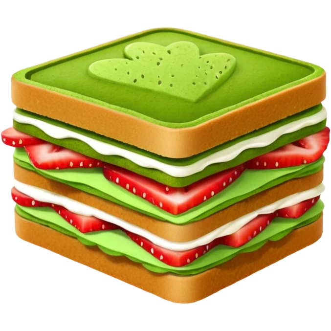 Strawberry matcha sandwich emoji
