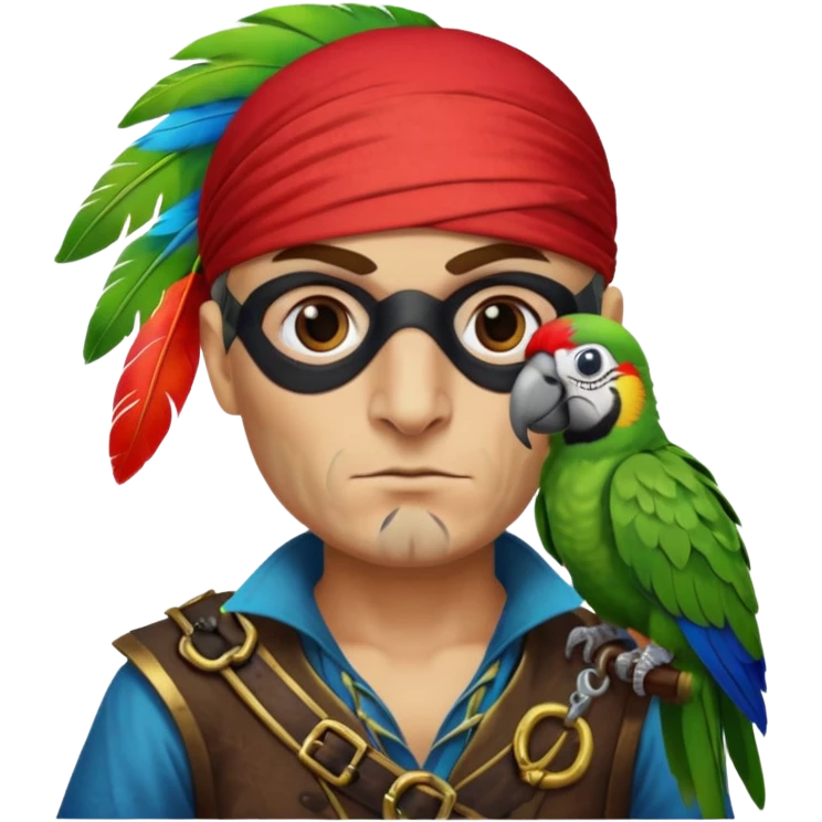 pirate and parrot emoji