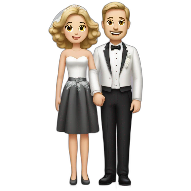 Couple 30 anniversary bridal emoji