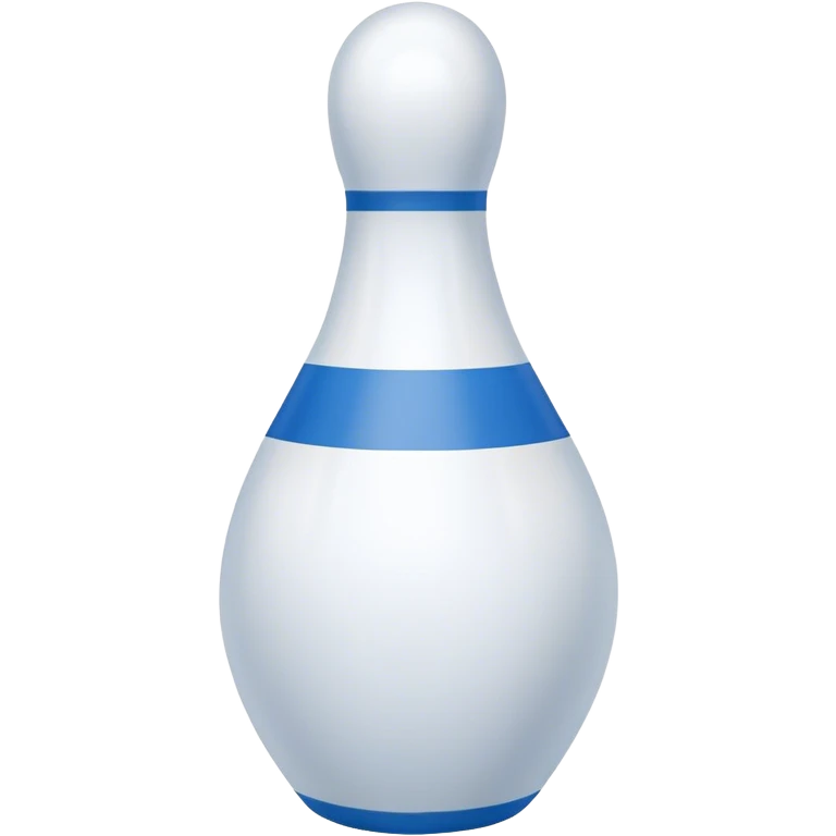 Bowling pin, blue line and white emoji