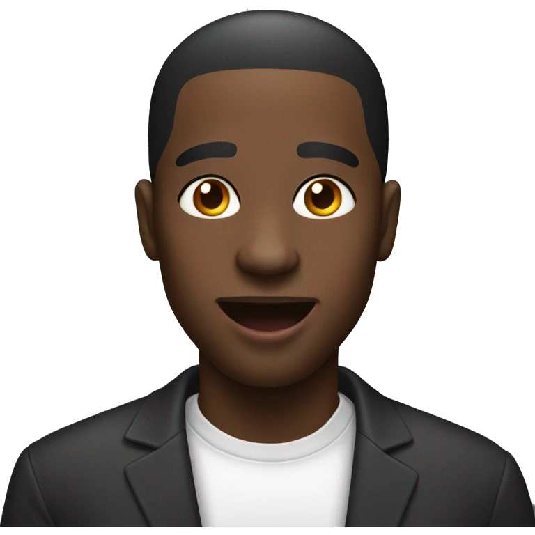 Black man with his tongue out emoji