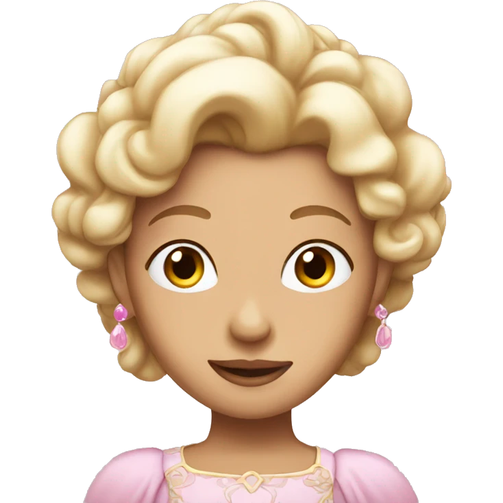 Light pink princess emoji