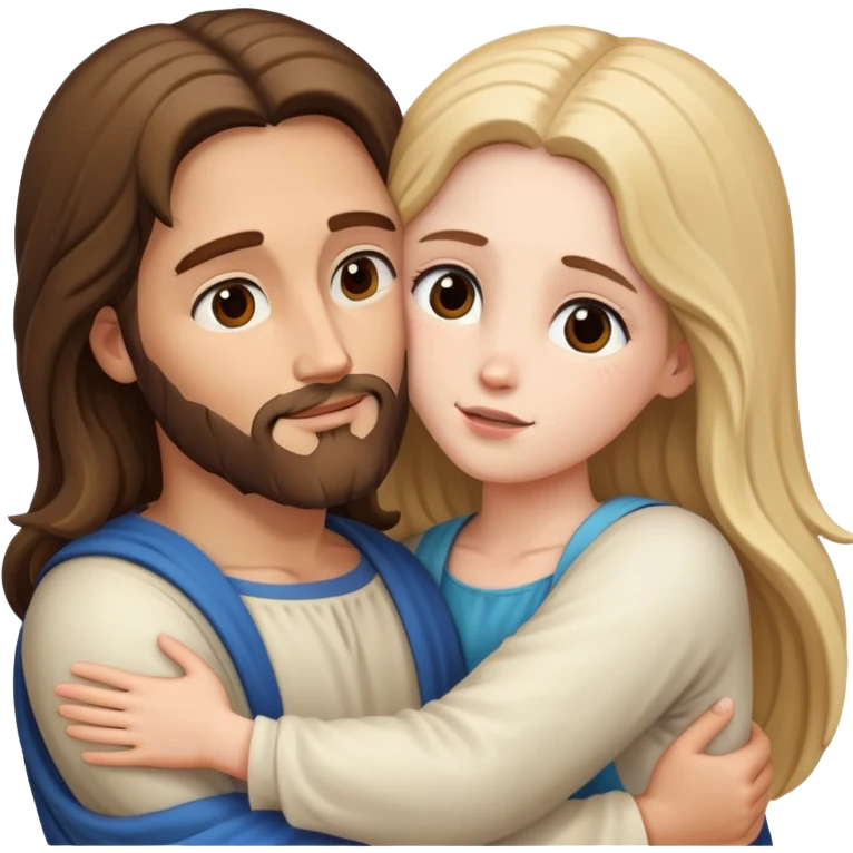 jesus hugging white girl emoji