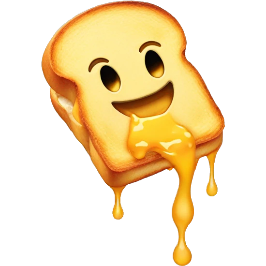 Dripping grilled cheese sandwich emoji