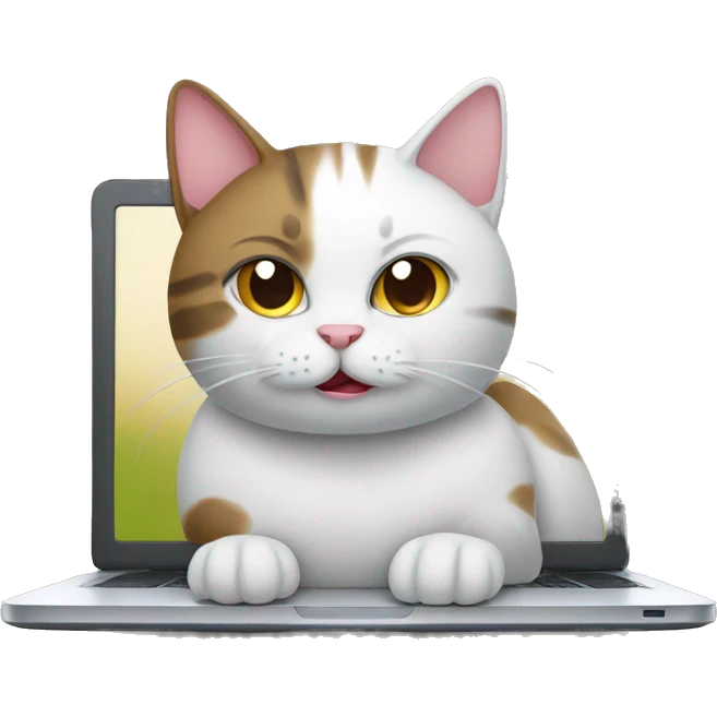 Cat on laptop emoji