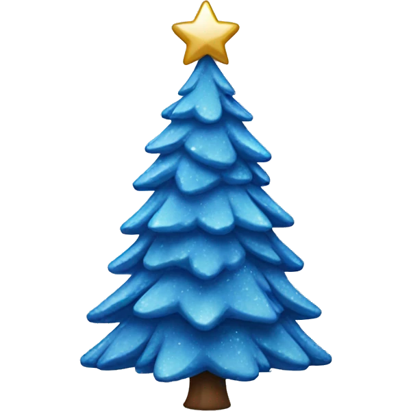 blue christmas tree emoji