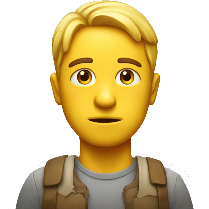 Yellow standard emoji giving a side look to the camera conveying an emotion of suspicion or skepticism emoji