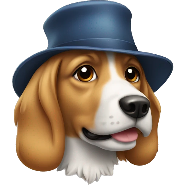 dog with hat emoji