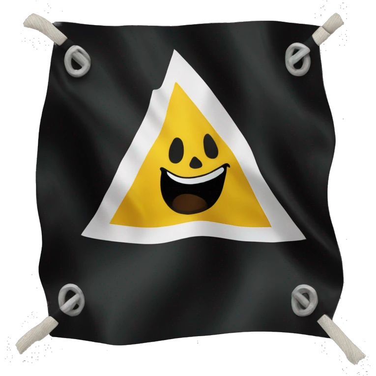 Danger sign on a black flag  emoji