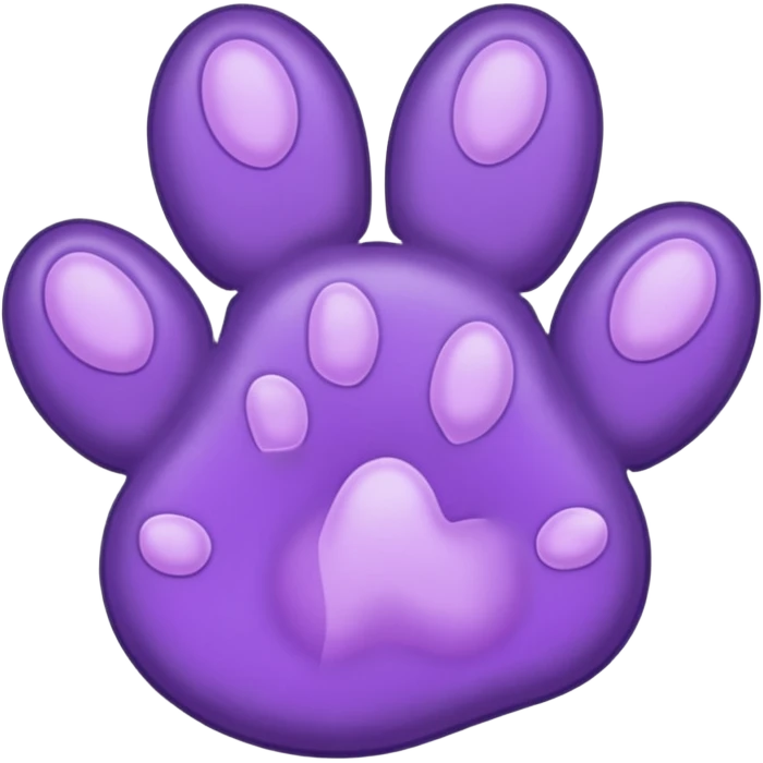 purple pawprint emoji