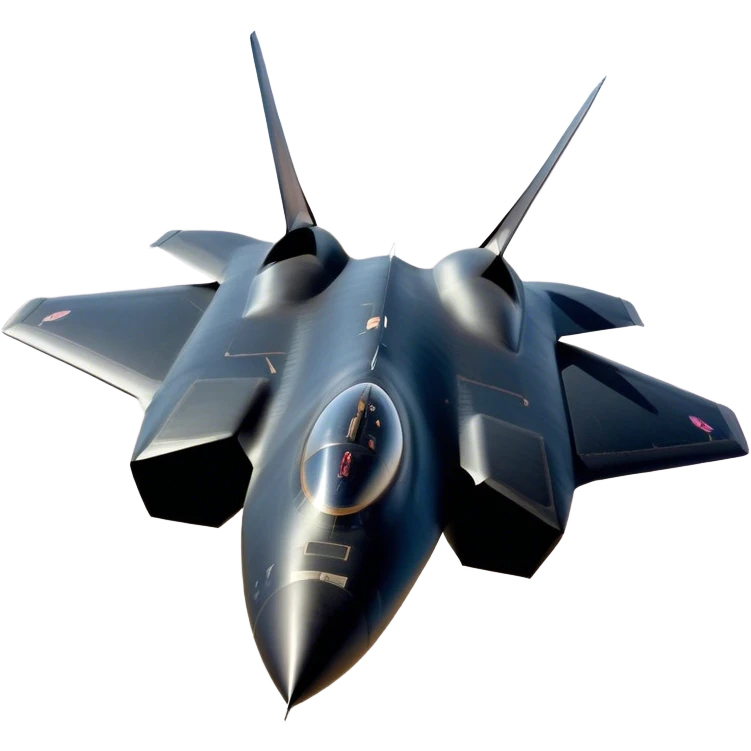 SR-71 Blackbird - Lockheed Martin (Stealth Grey) A sleek, high-speed reconnaissance aircraft with an elongated, needle-like fuselage and a smooth, aerodynamic design. The body is finished in a deep, matte jet-black with subtle panel lines and heat-resistant detailing. Its twin engines are seamlessly integrated into the structure, with sharp, swept-back wings that emphasize speed and stealth. The cockpit canopy is tinted, adding to its mysterious, high-tech aesthetic, while the overall silhouette exudes an aura of unmatched velocity and secrecy. emoji