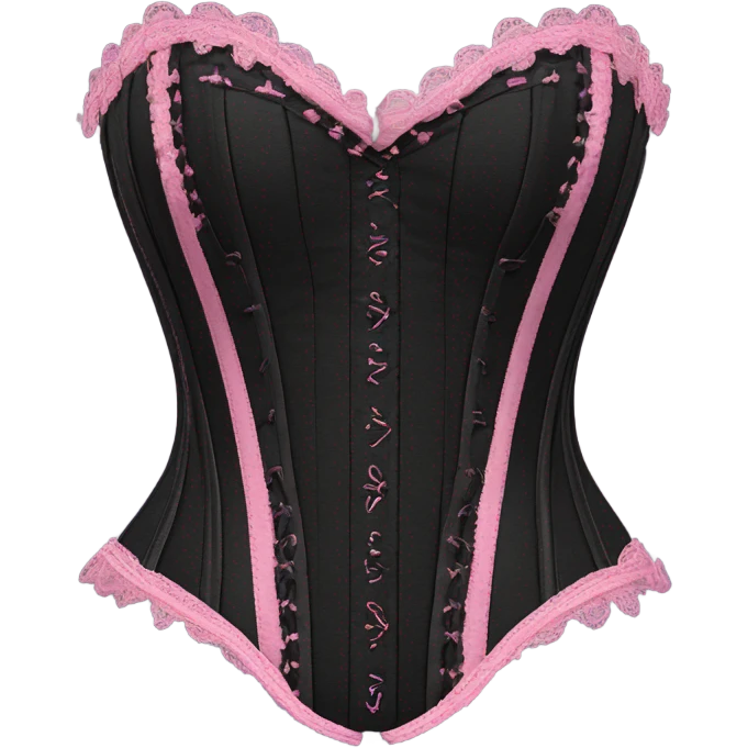 Corset black and pink  emoji