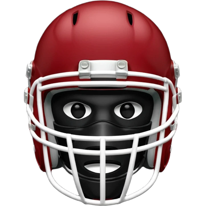 college football player helmets dark red  emoji