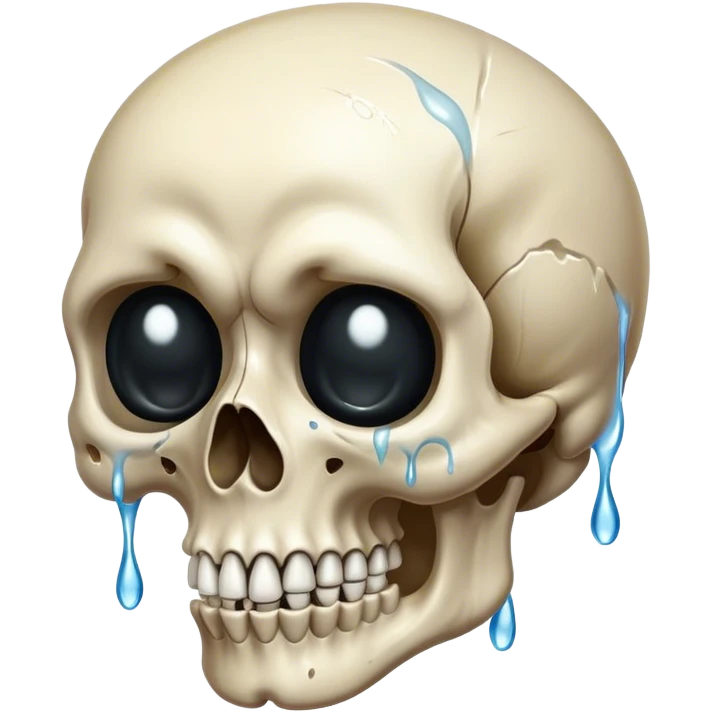 Skull crying emoji