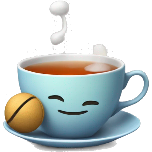 relax sleepy time tea with a cap with a ball at the end of the string on top of the cup of tea emoji