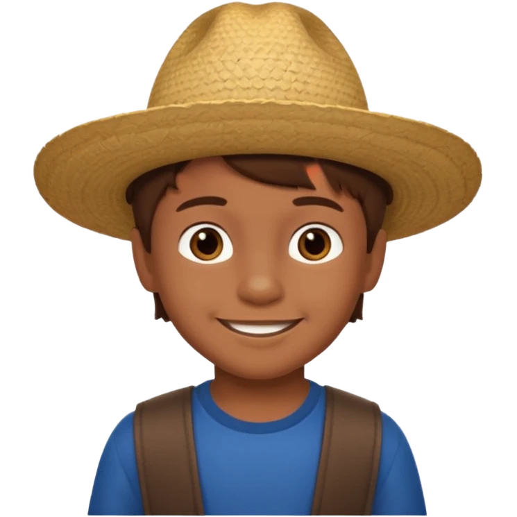 A 6 year old mexican boy with brown hair and no hat emoji