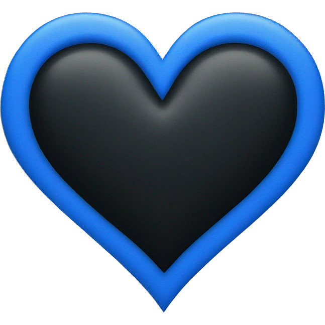 blue and black heart emoji