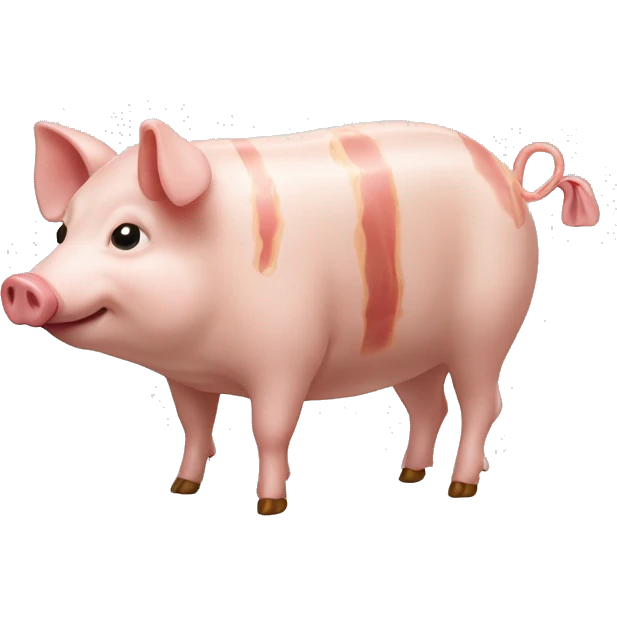 Cochon qui mange du bacon emoji