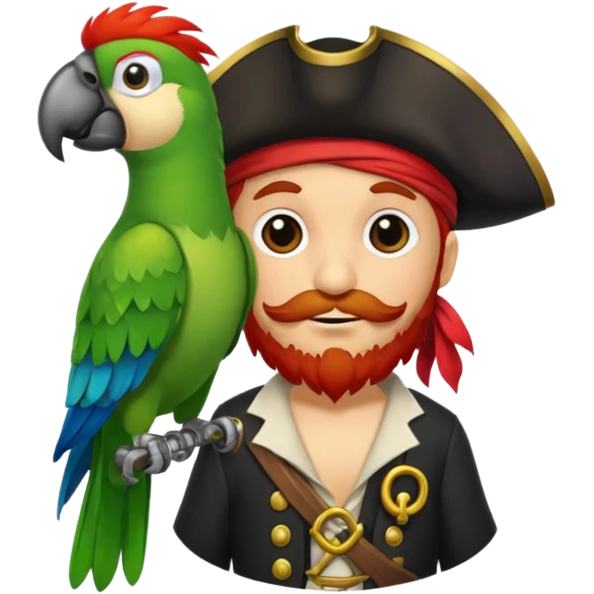 pirate and parrot emoji