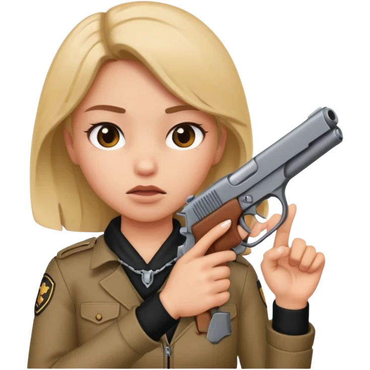 Chokehold and gunpoint girl  emoji