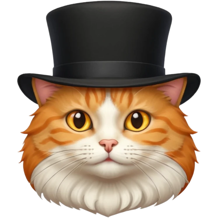 cat wearing a tophat emoji