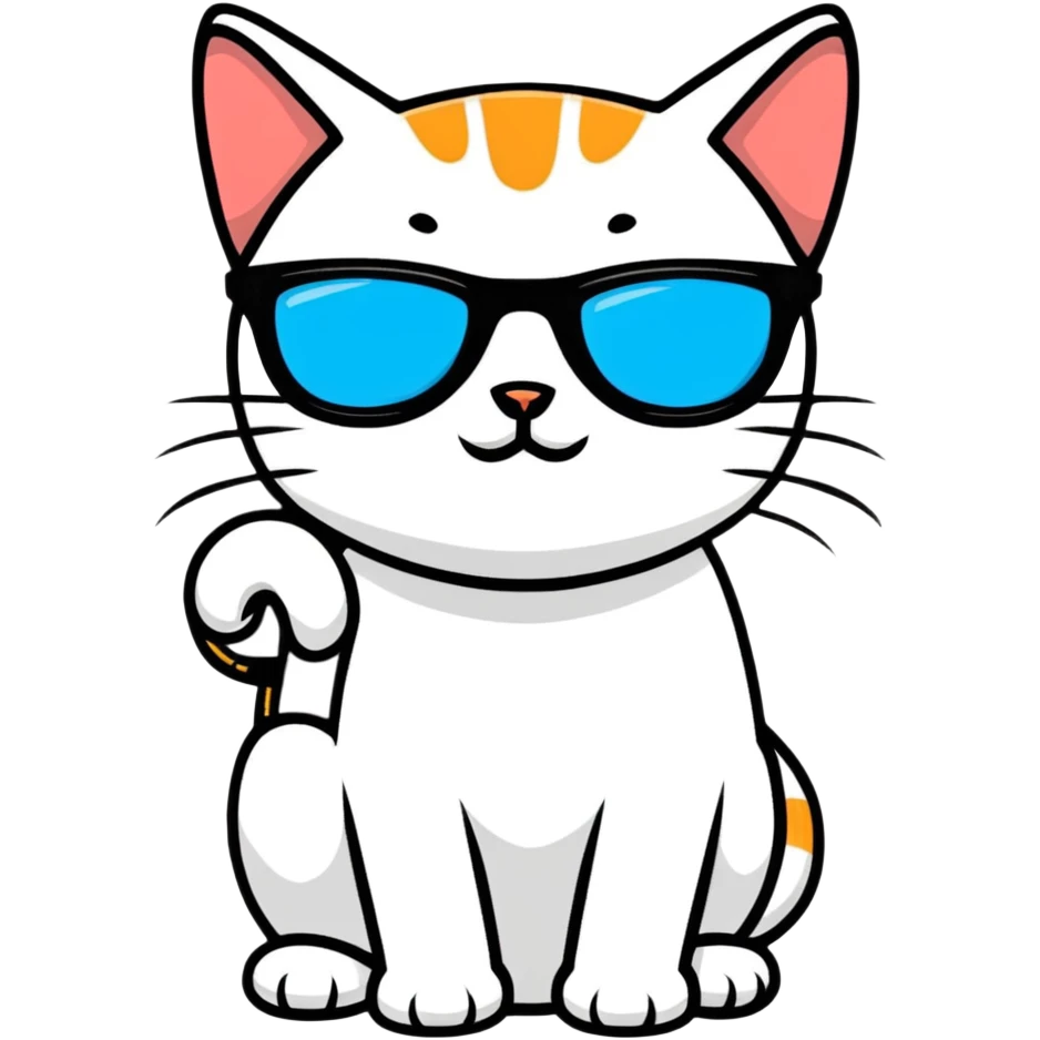 cat wearing sunglasses emoji