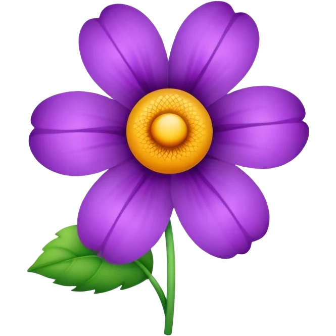Purple solitary flower  emoji