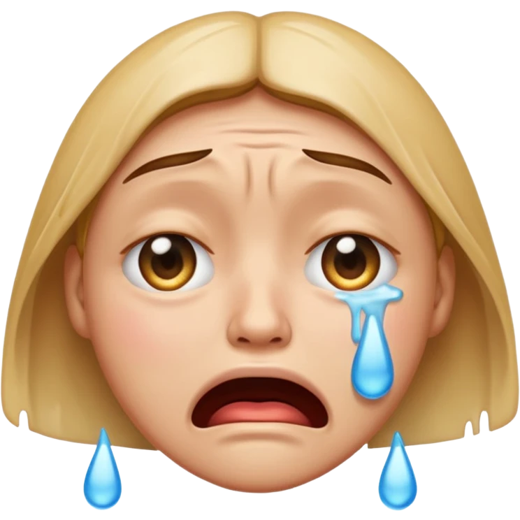 crying face emoji, expressive and clear emoji