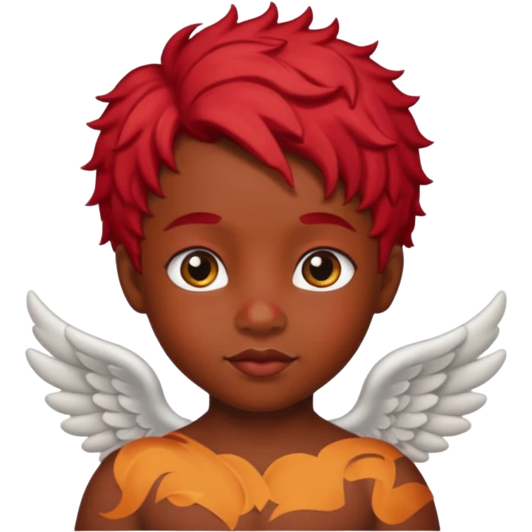 Cupid with 👨🏿‍🦰 emoji