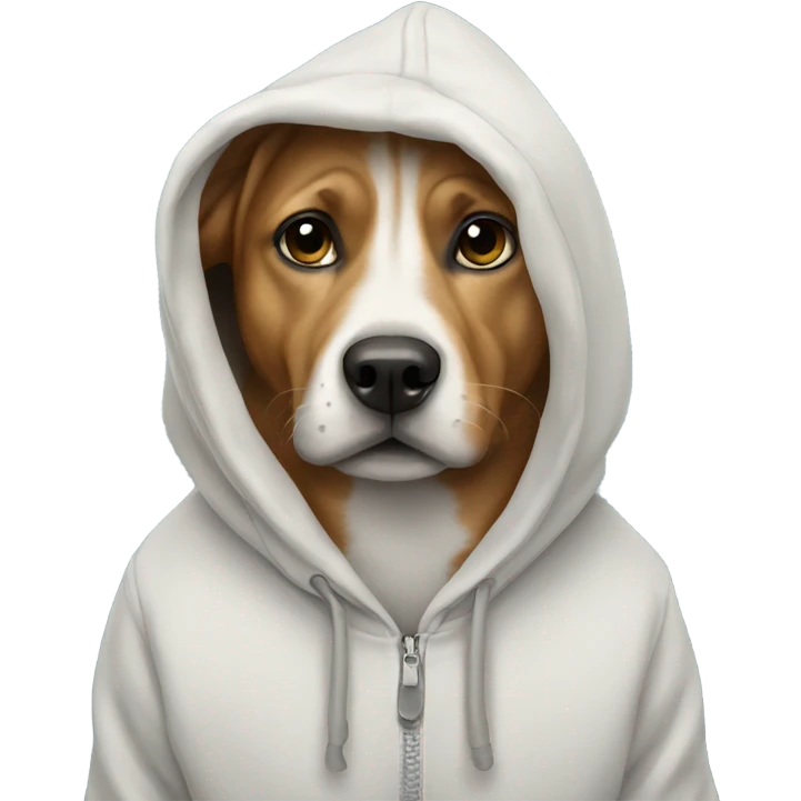 Dog with a hoodie emoji