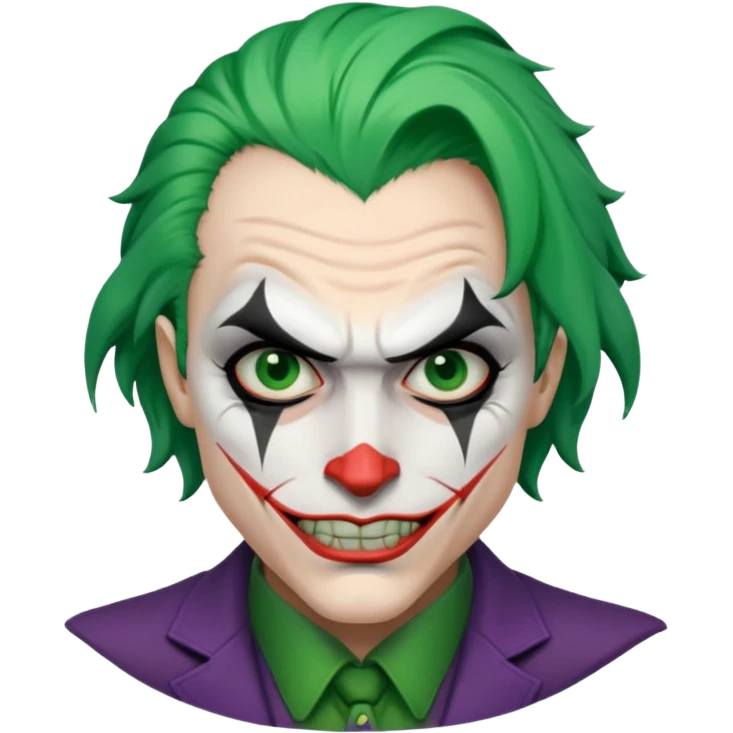 the joker realistic and brutal look emoji