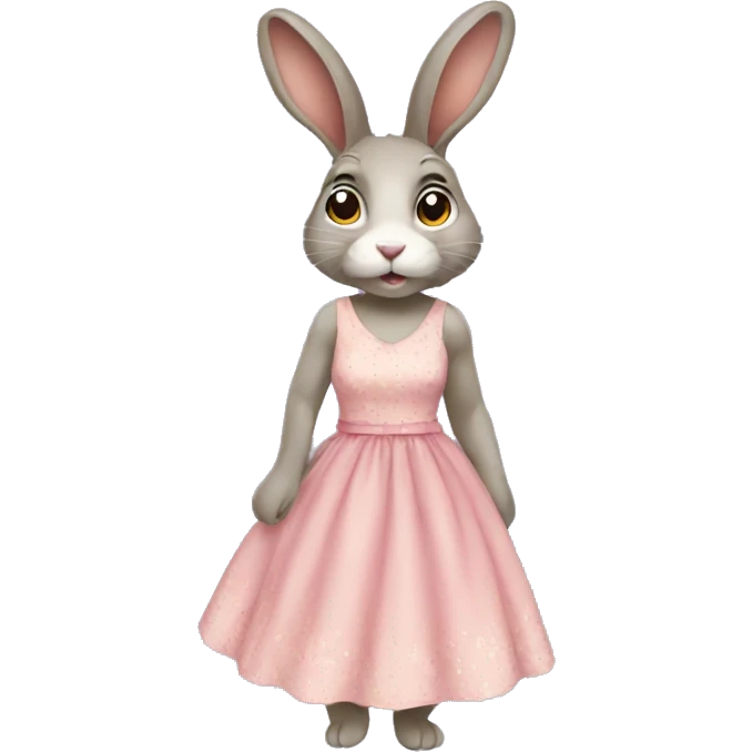 Rabbit with dress emoji