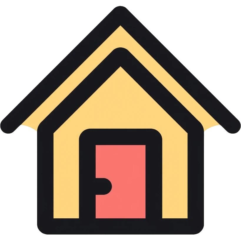 house with roof and door, home icon emoji