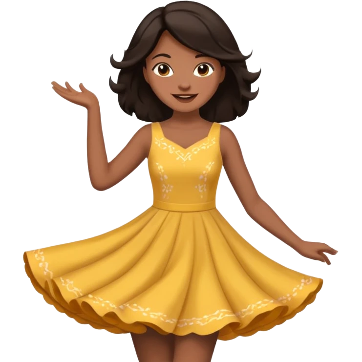 Dark hair women twirling emoji