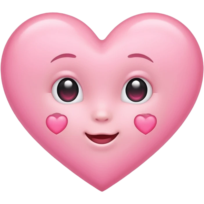 Blush baby pink love heart emoji  emoji