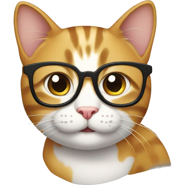 a nerdy cat emoji