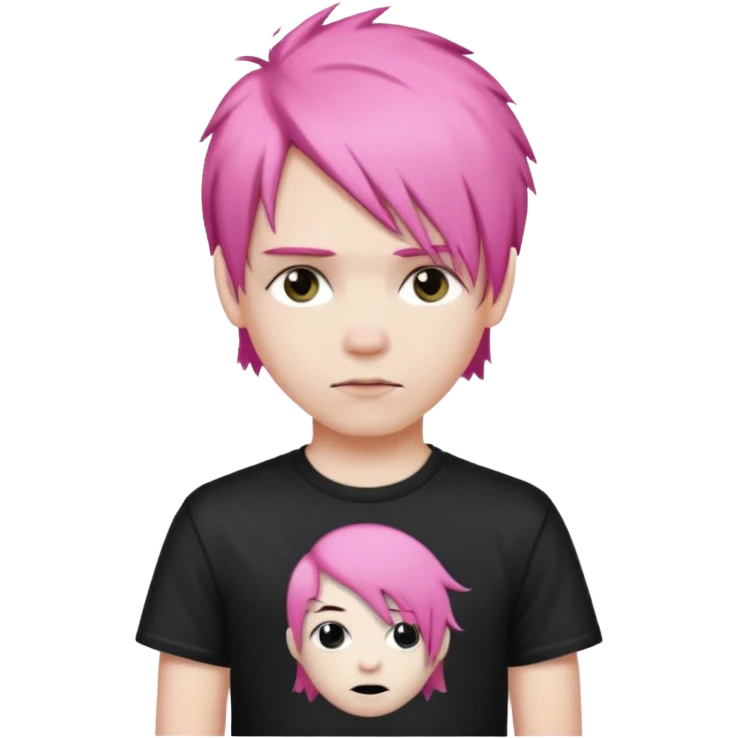 pink haired metalhead boy emoji