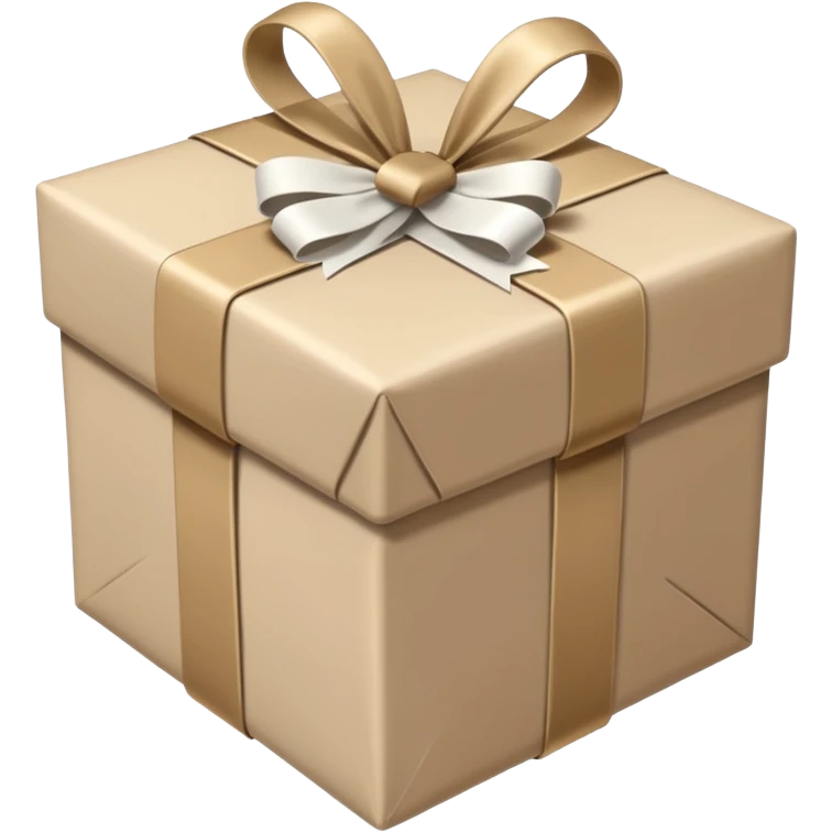 A beige and white christmans gift, with a label that says Rique. emoji