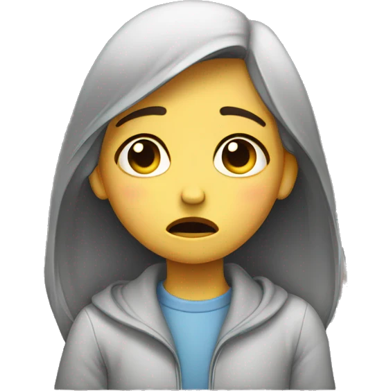 very sad crying girl emoji