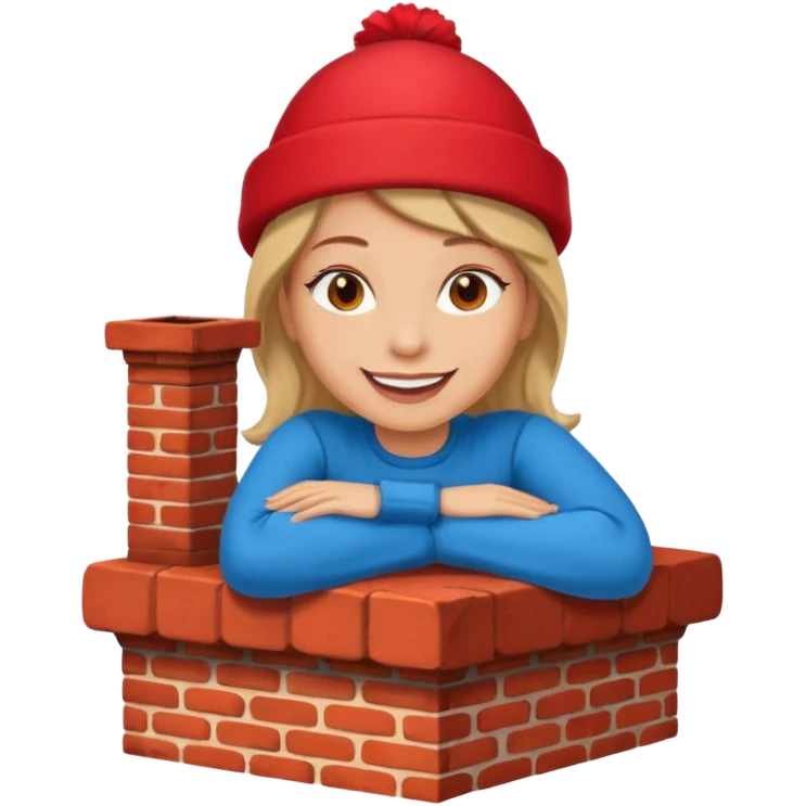 Female lie down on a chimney emoji