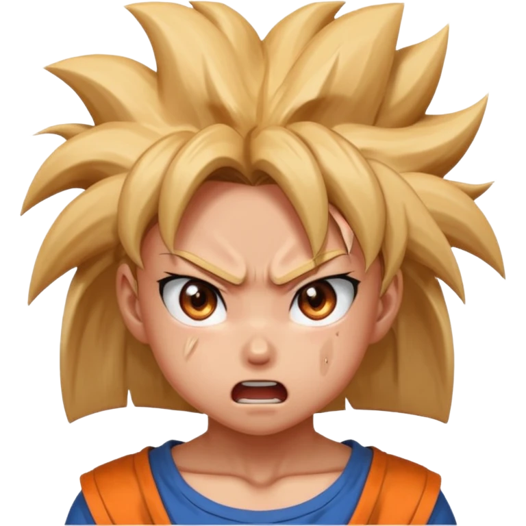 Girl 😡💢 Goku 😨😨 😰😱 emoji