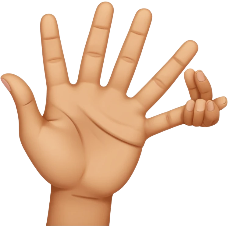 W V as hand signs. emoji